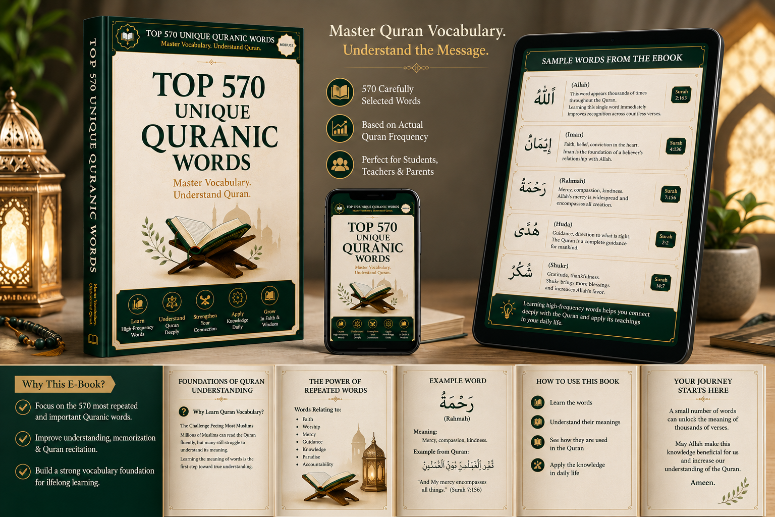 Start Quran Understanding Through 570 Powerful Words